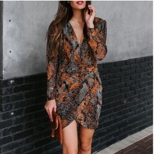 NWOT Vici Snakeskin Print Dress